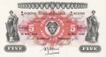 Bank Of Ireland 1 5 And 10 Pounds 5 Pounds, 20. 4.1943